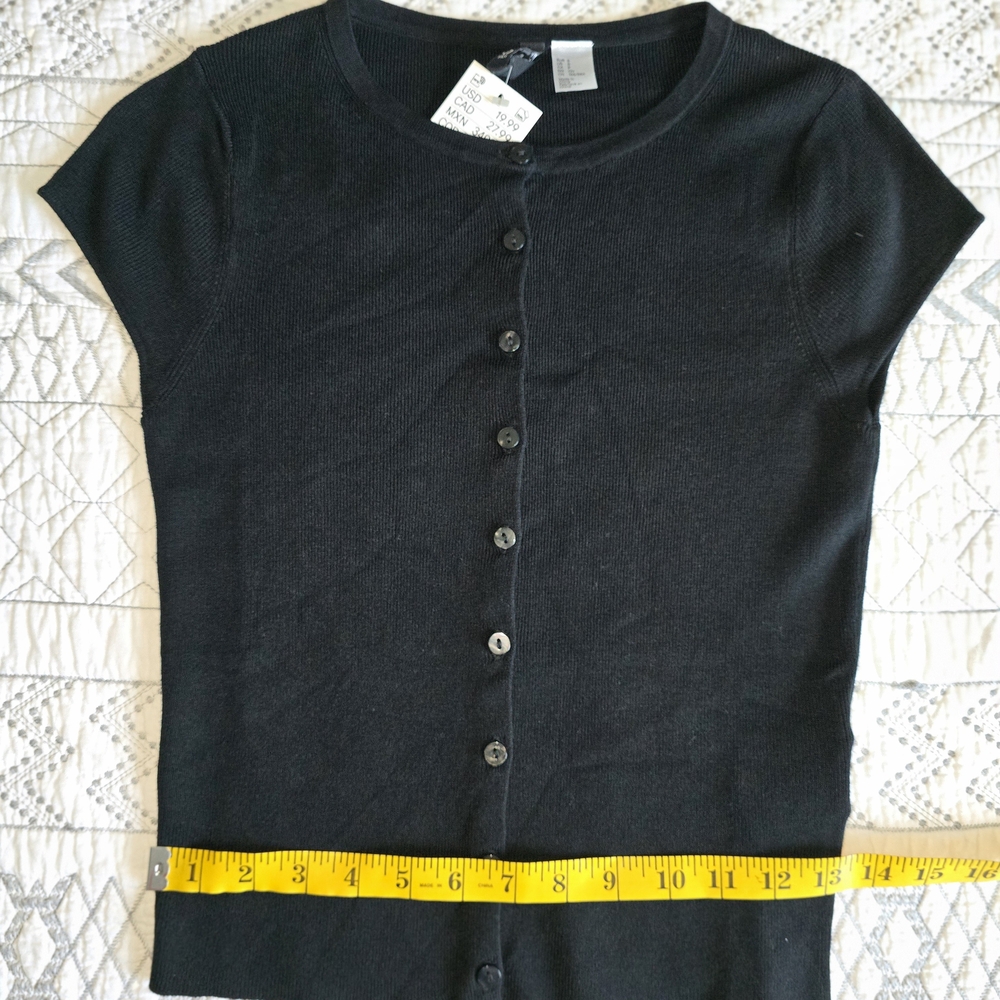 Divided Black Short Sleeve Cardigan - Picture 3 of 4